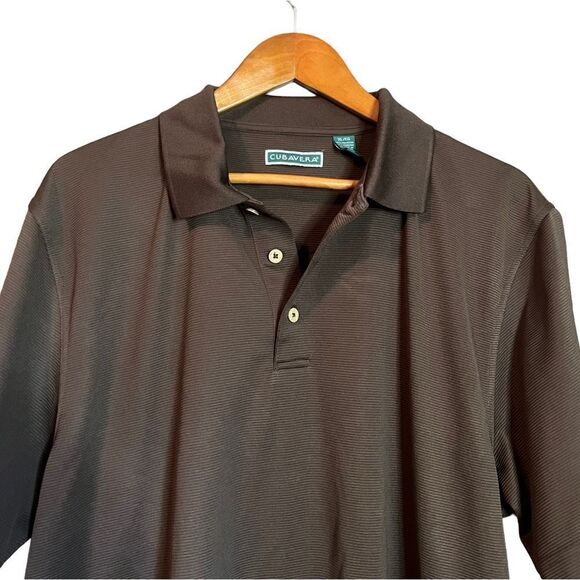 Cubavera brown 1/4 button short sleeve polo shirt - Picture 2 of 9